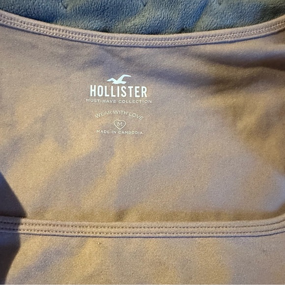 Hollister Cream and Tan Long Sleeve Tops medium new with tags - Picture 5 of 6